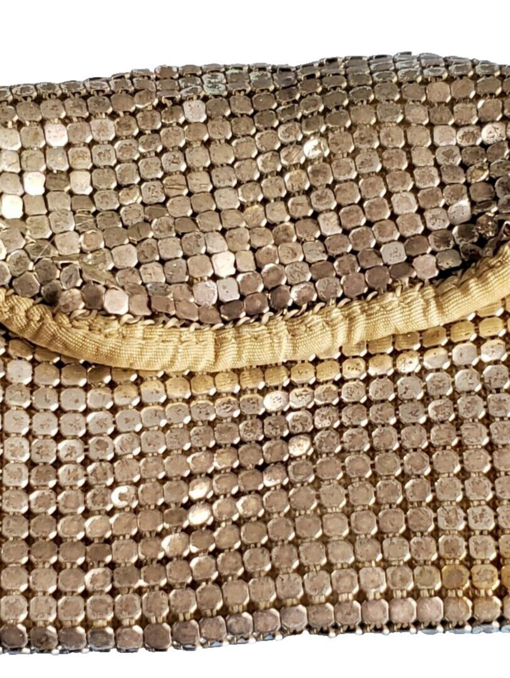 Vintage Silver Metallic Mesh Change Purse Coin‎ Purse- Mid-century Glamour